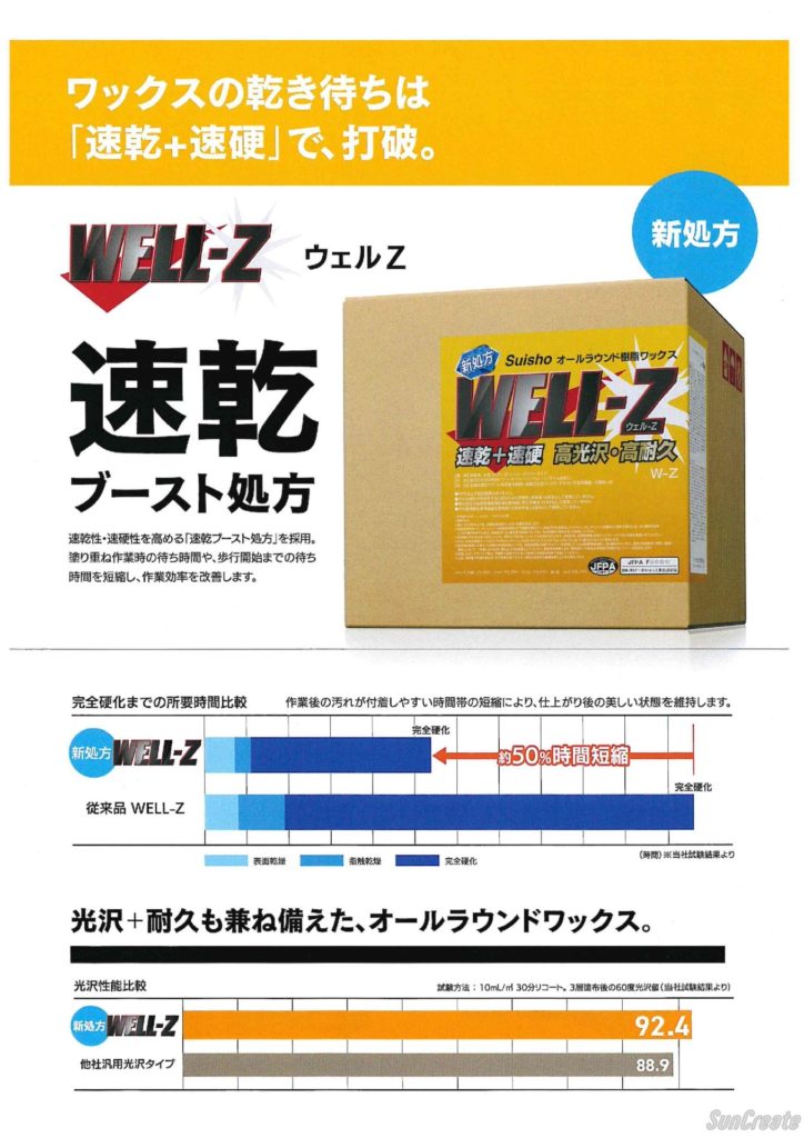 Suisho＆YUHO 新樹脂ワックス｜ウェルZとトリプライザーVX発売 - プロの掃除道具屋さん